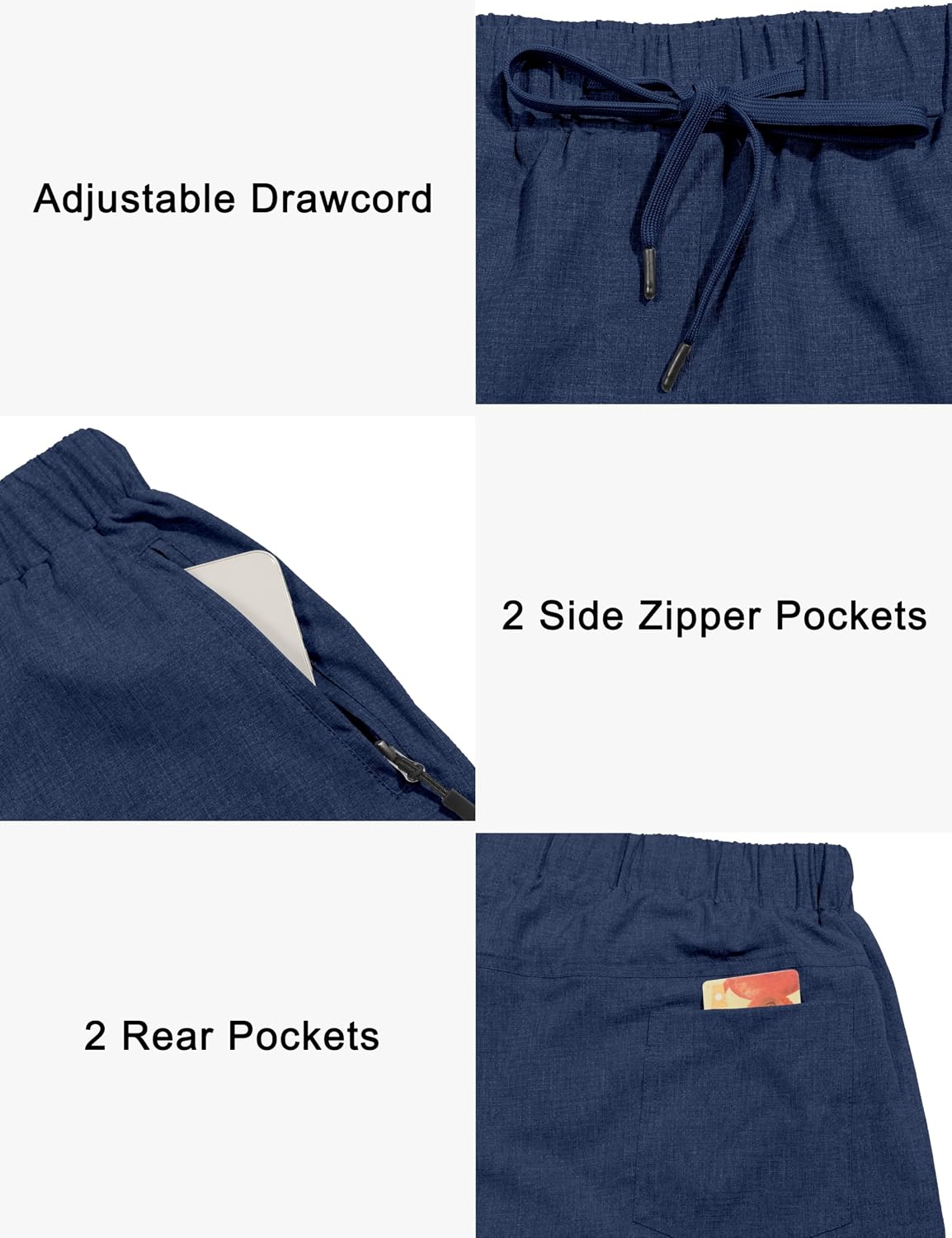 Little Donkey Andy Women's 3 inch Hiking Shorts Quick Dry Lightweight Summer Athletic Shorts with Zipper Pockets