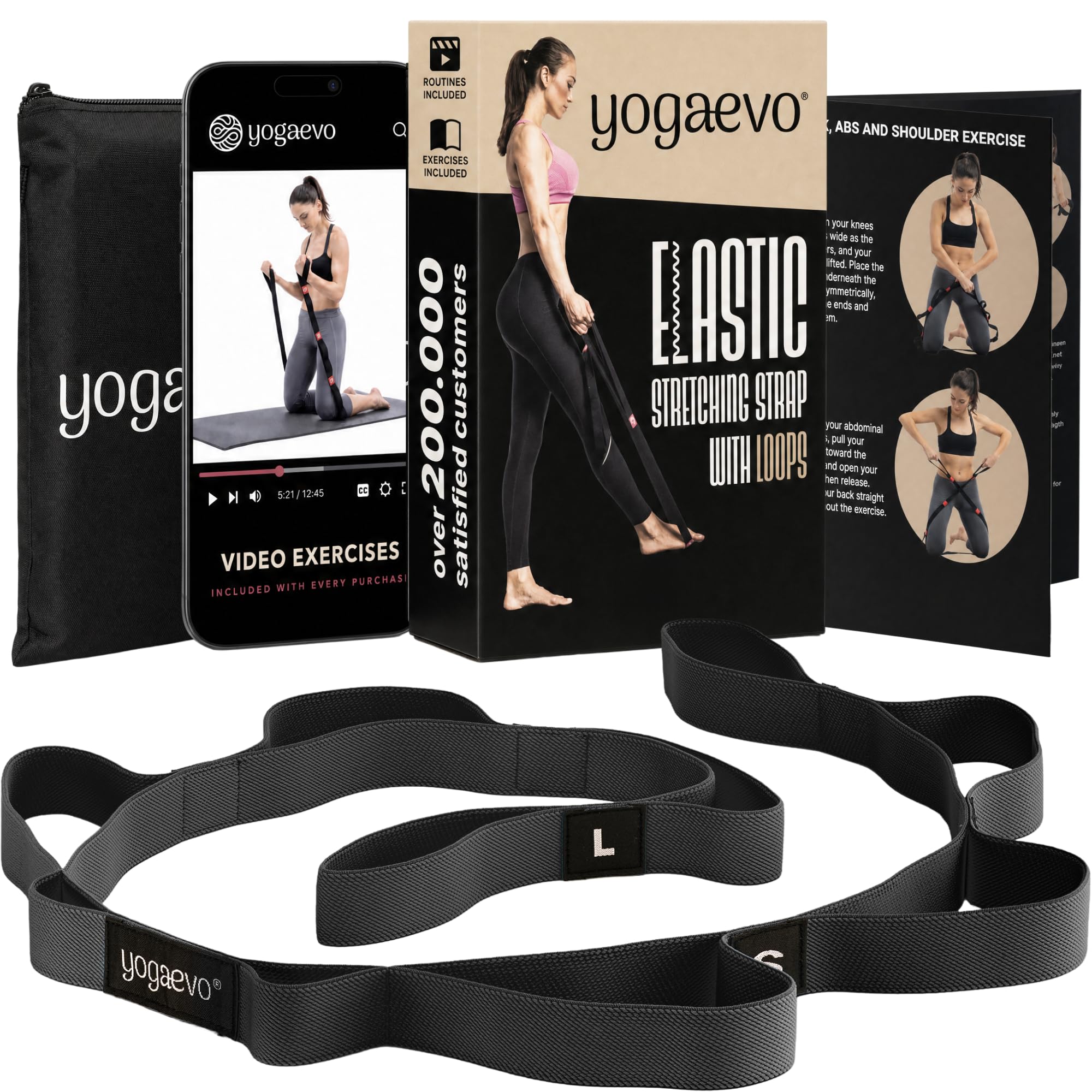 YogaEVO Elastic Stretch Strap