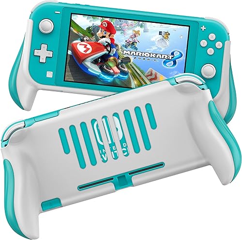 MEQI Funda de agarre compatible con Nintendo Switch Lite, cómoda y ergonómica funda protectora portátil para juegos, accesorios para consola Switch