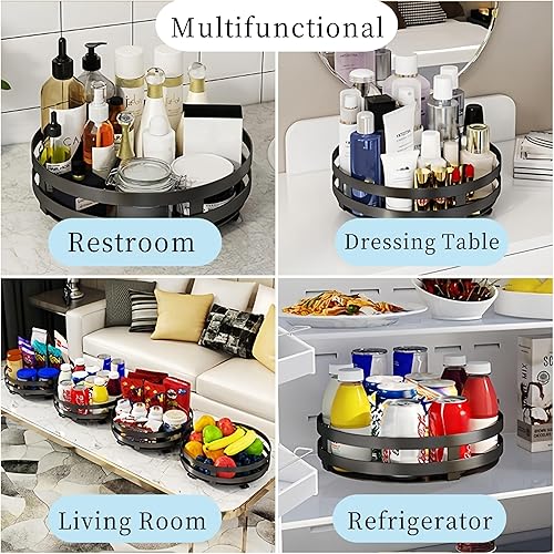 Miniatura 6 de Zerodis Lazy Susan - Organizador giratorio de almacenamiento para almacenamiento de especias, organizador de condimentos para armario de cocina,