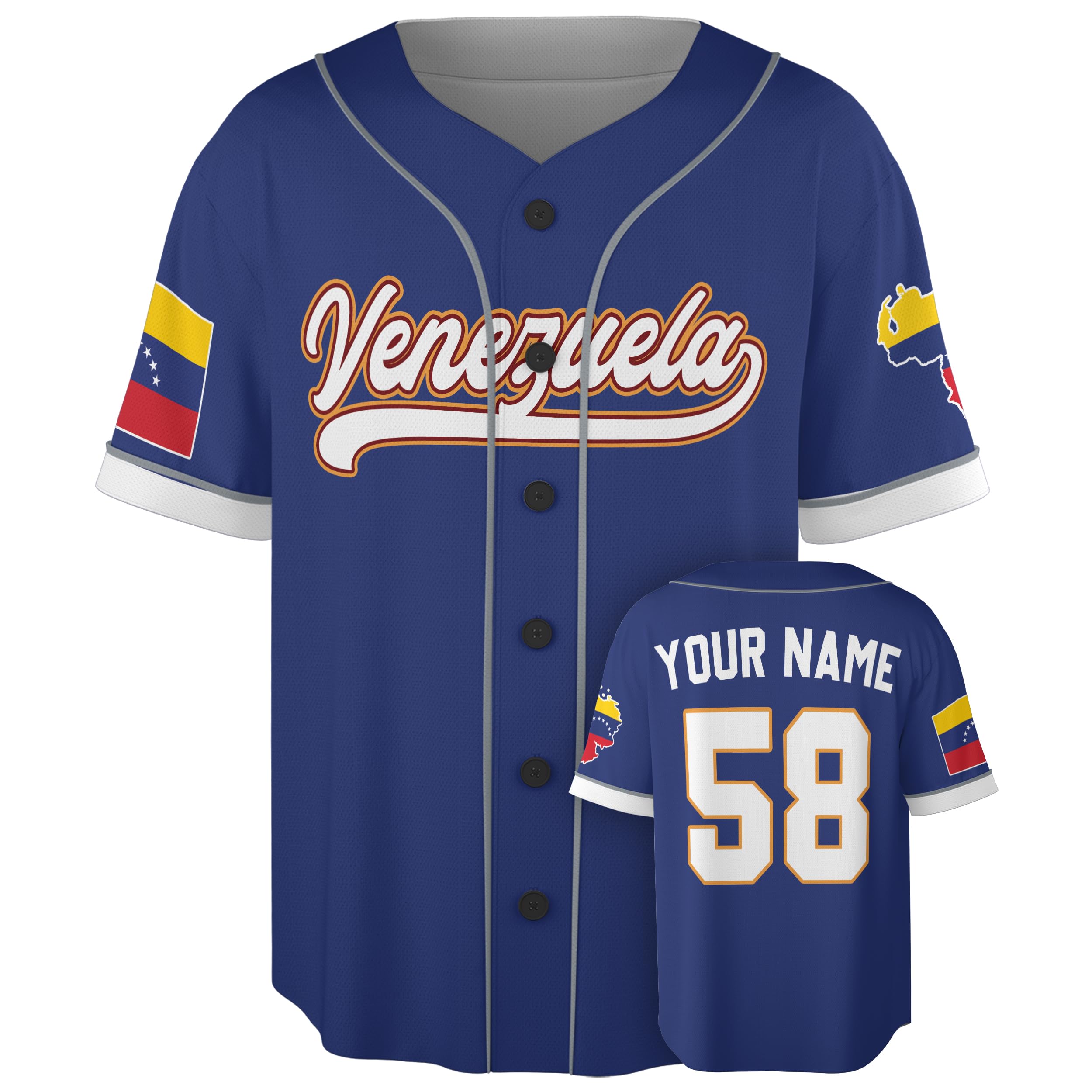 Home and Plan Custom Venezuela Baseball Jersey - softball | Mubboo