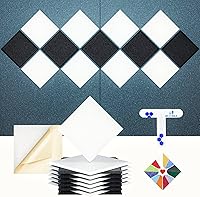 Vista 56 de Paneles acústicos autoadhesivos [390 lbs/yd³ de ultra-alta densidad], panel absorbente de sonido de 2ª generación, panel de sonido de nivel