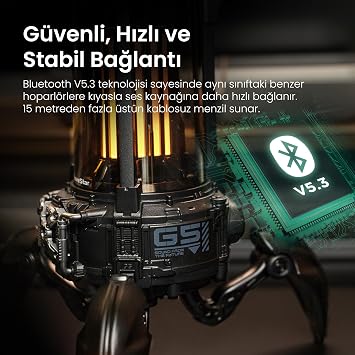 GravaStar Supernova 25W Bluetooth Speaker with Led Light (Black)