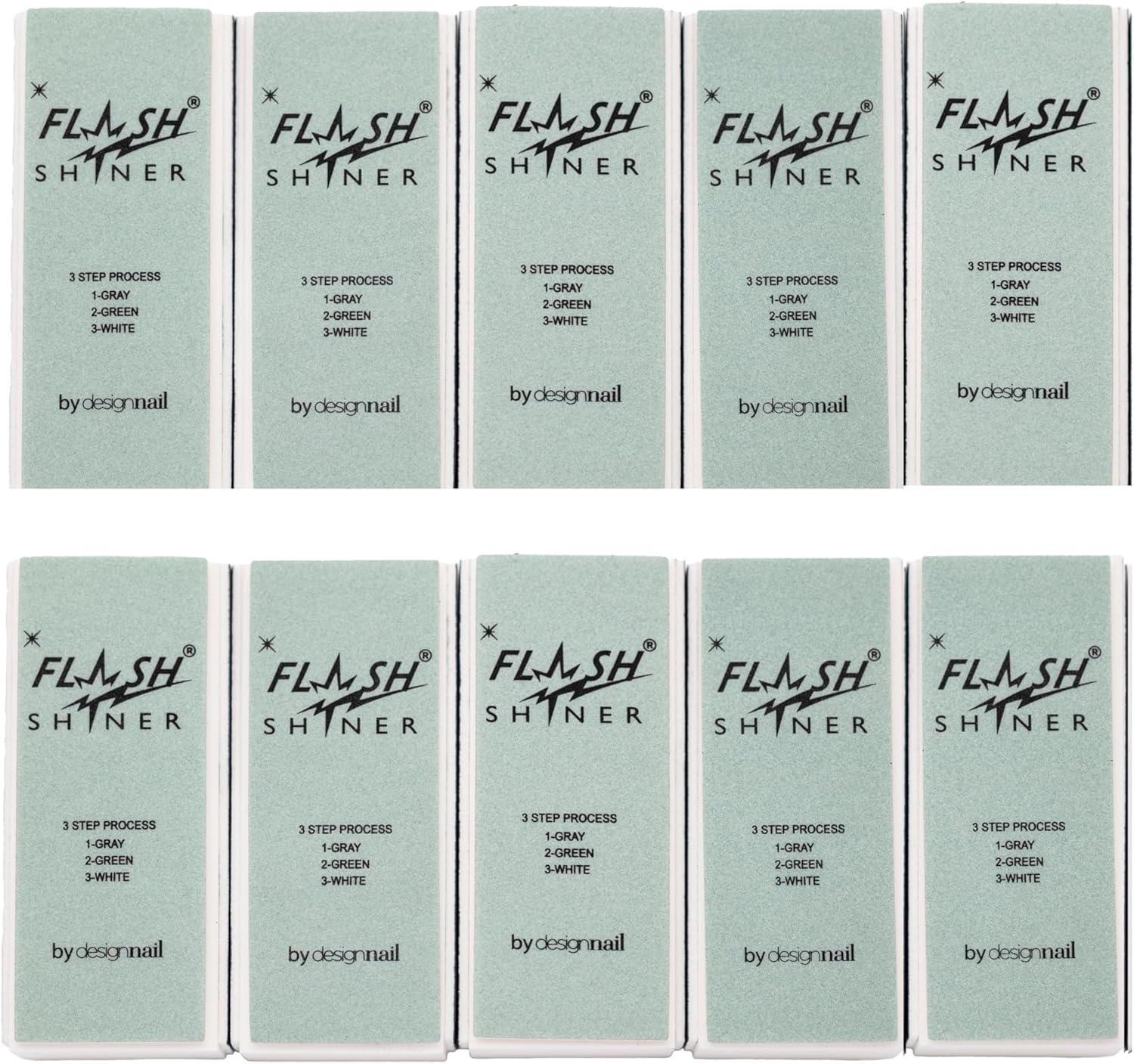 Flash Shiner Nail Buffer 3 Ways – Pack of 24 – Professional 3-Step Nail Buffer Blocks – Smooth, Condition & Shine – Natural Nail Polisher for Salon or Home Use