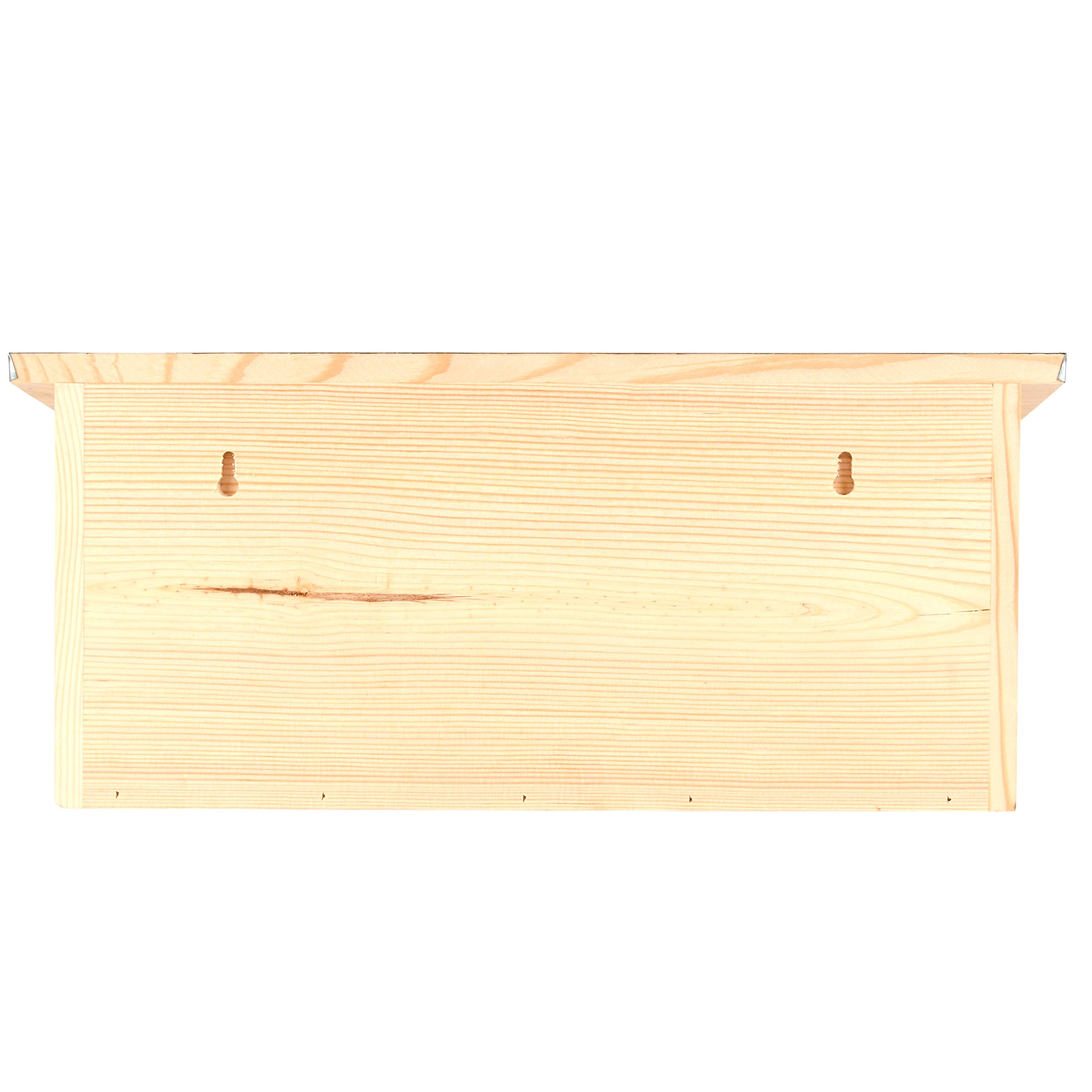 Esschert Design NK85 Horizontales Spatzenhaus aus Holz, Vogelhaus, Metalldach, Silber/Naturholz