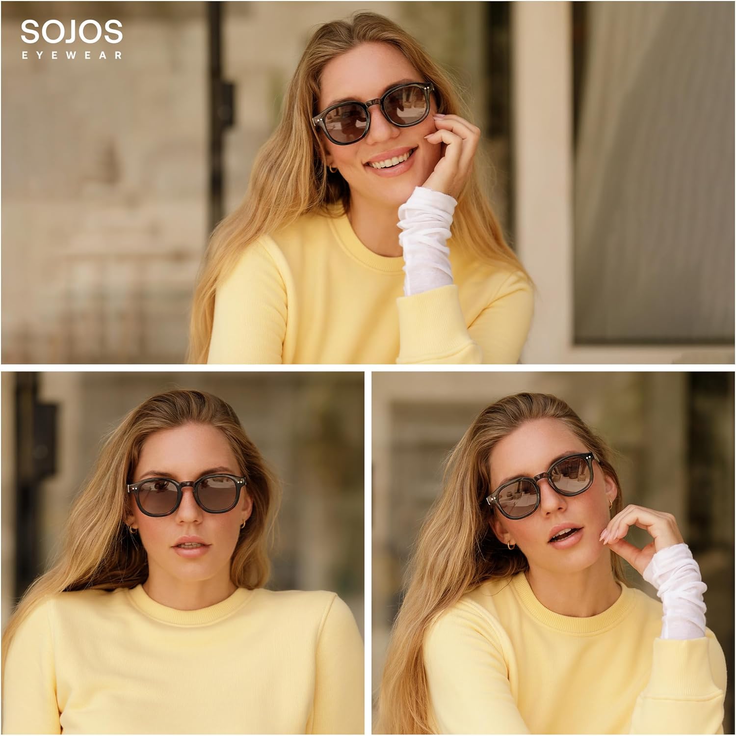 SOJOS Retro Vintage Polarized Sunglasses for Women Men, Classic Square Panto Shades SJ2626 - Image 3