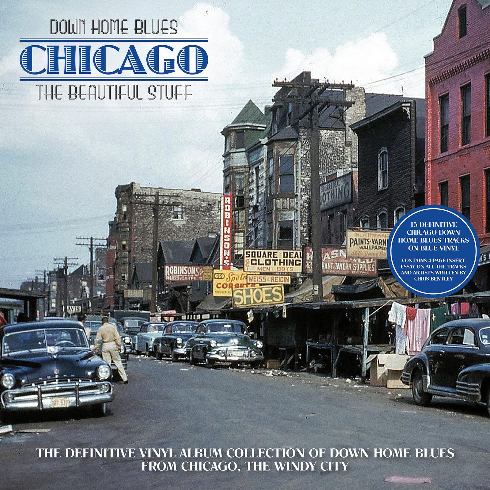 VARIOUS - Down Home Blues: Chicago The Beautiful Stuff - blue vinyl LP + insert