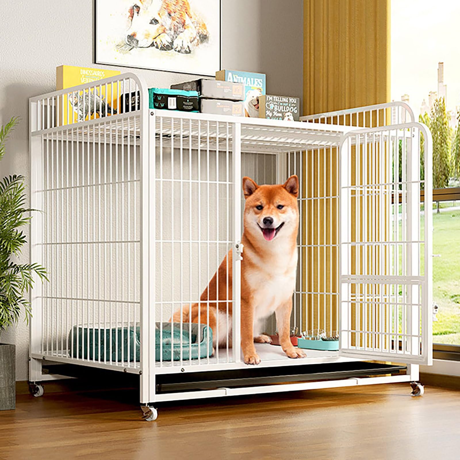 TUIYIDUO 犬のケージ ペットケージ 屋根付き110x72x101.5cm TUIYIDUO 犬のケージ ペットケージ 屋根付き 110x72x101.5cm 犬