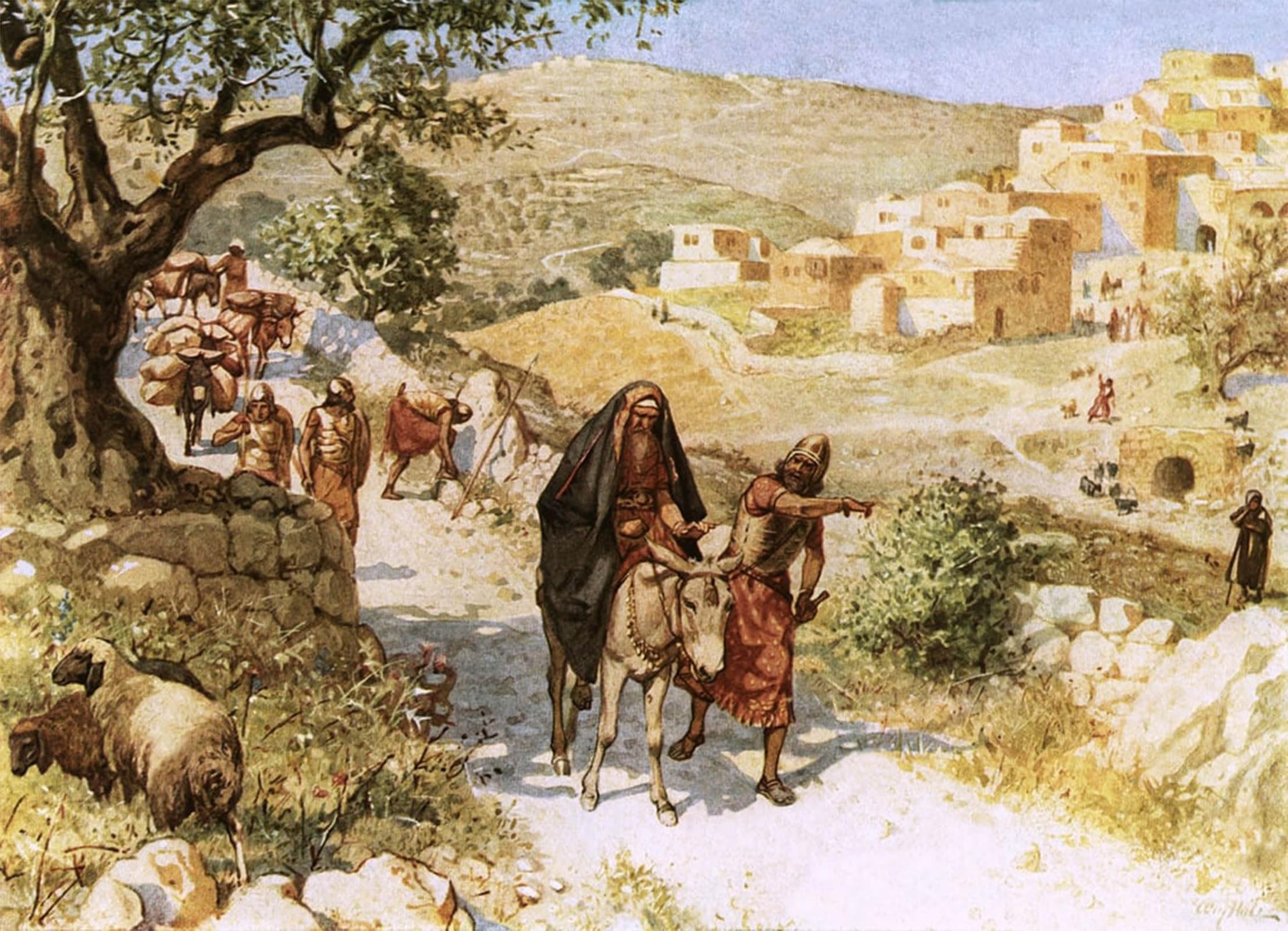 Posteriik No Frame Famous Modern Artwork Art Mural David Fleeing From Jerusalem Is Cursed By William Brassey Hole Oil Paintings Pictures For Home Decor 60X90cm