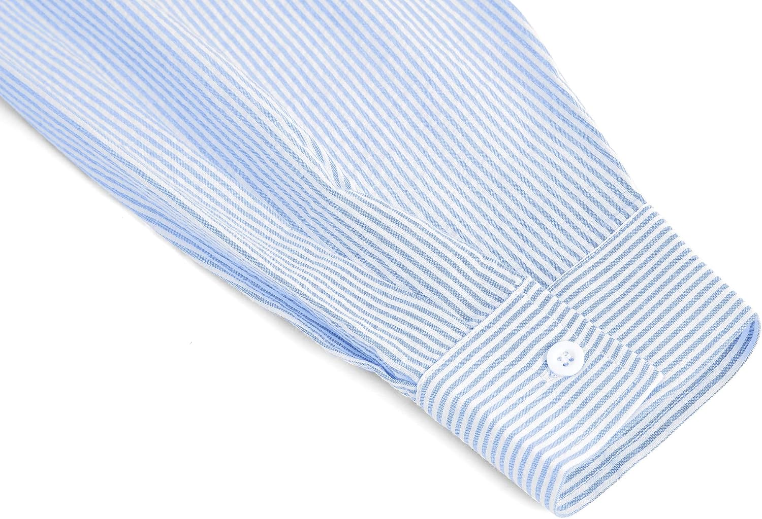 Flowyair Women's Oversized Button Down Shirts Business Casual Long Sleeve Blouse Work Striped Tops - Image 4