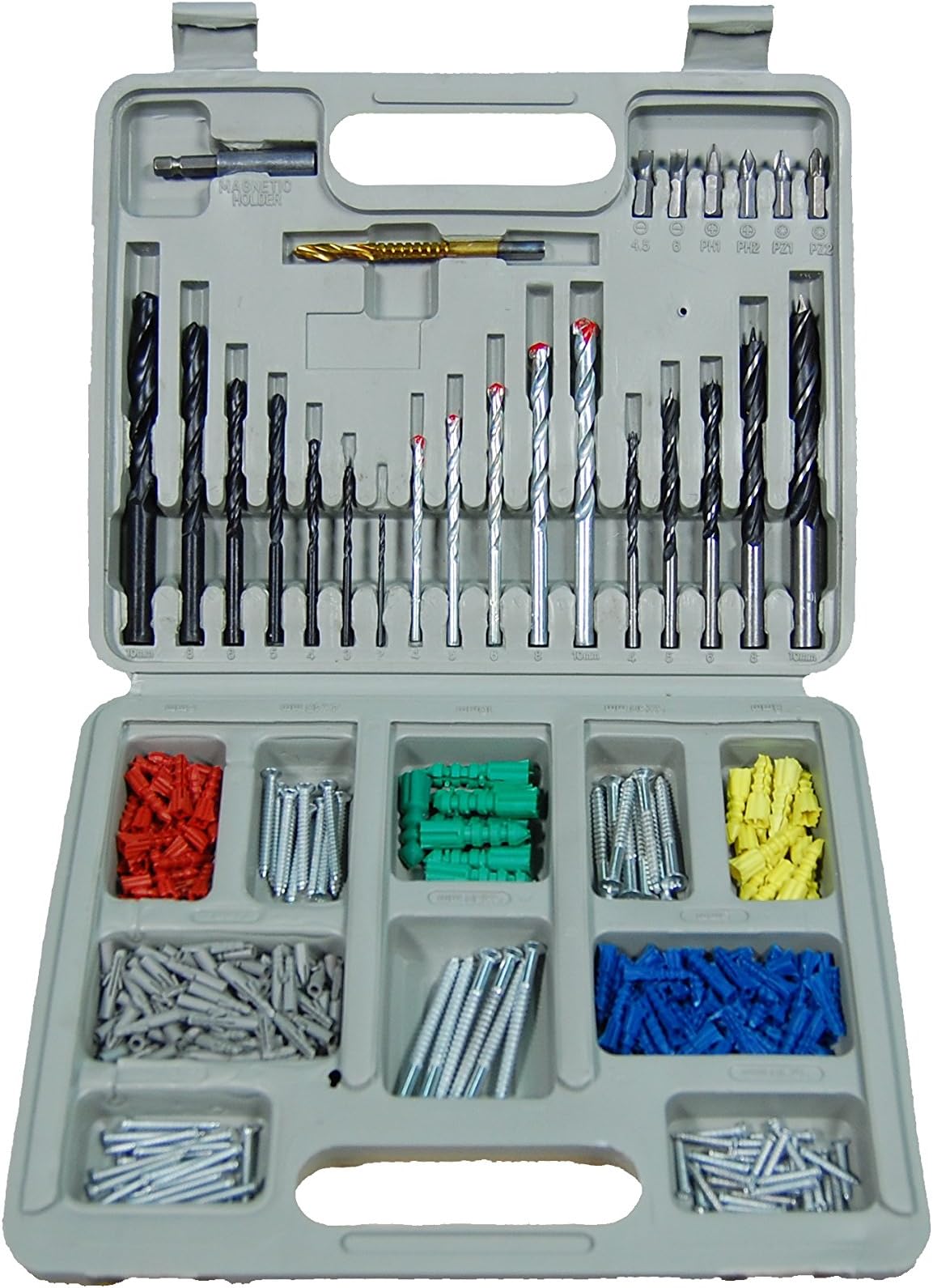 Official Rotorazer Professional 301-piece Contractor's Drill Bit Set for Bits, Screws and Parts for Screwdrivers, Saws, Drills, Wood, Walls, Metal and Plastic AS SEEN ON TV