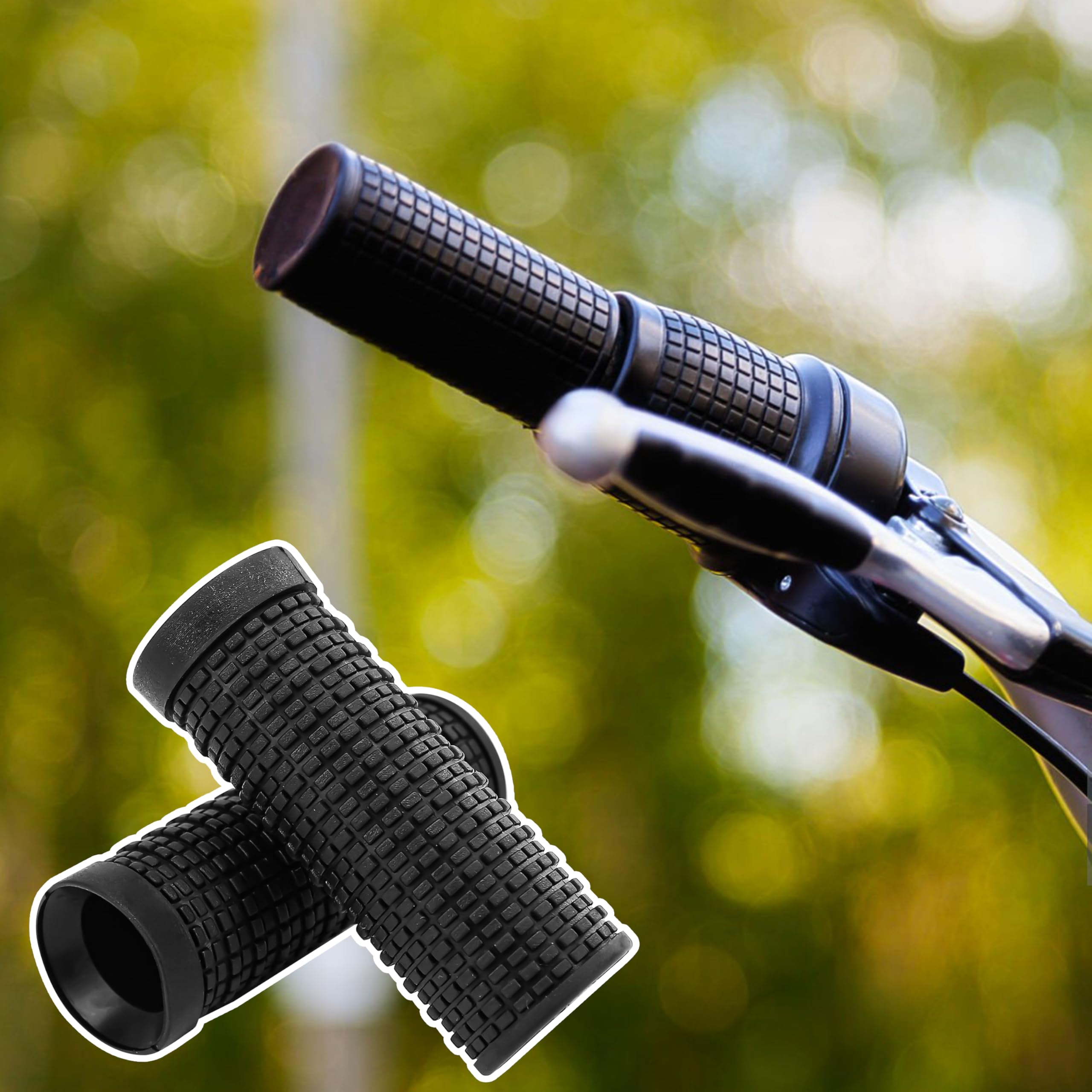 1 Pair MTB Bike Short Handlebar Grips 20x74mm/0.78x2.91inch, Bar Twist Cover Mountain, Non-Slip Downhill Specialized Handle Locking Grip Bicycle Accessories - Check Size Before Order!