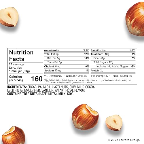 Miniatura 15 de Nutella Crema de avellana y cacao, 21 mini frascos, edición Friends, 1.05 onzas cada uno