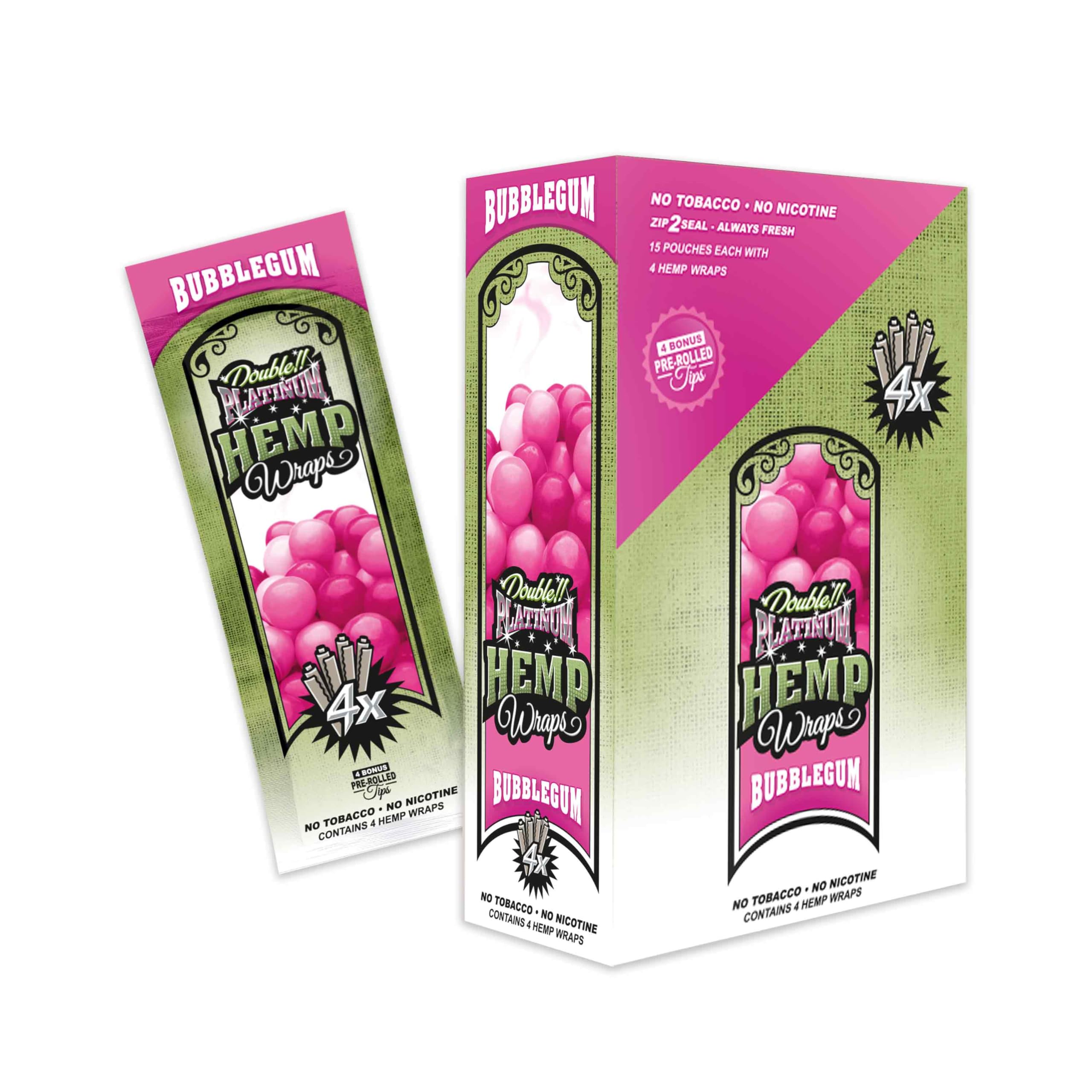 platinum tobacco wraps Double Kush 25 Pouches of 2  Stock The Original Double Platinum Wraps