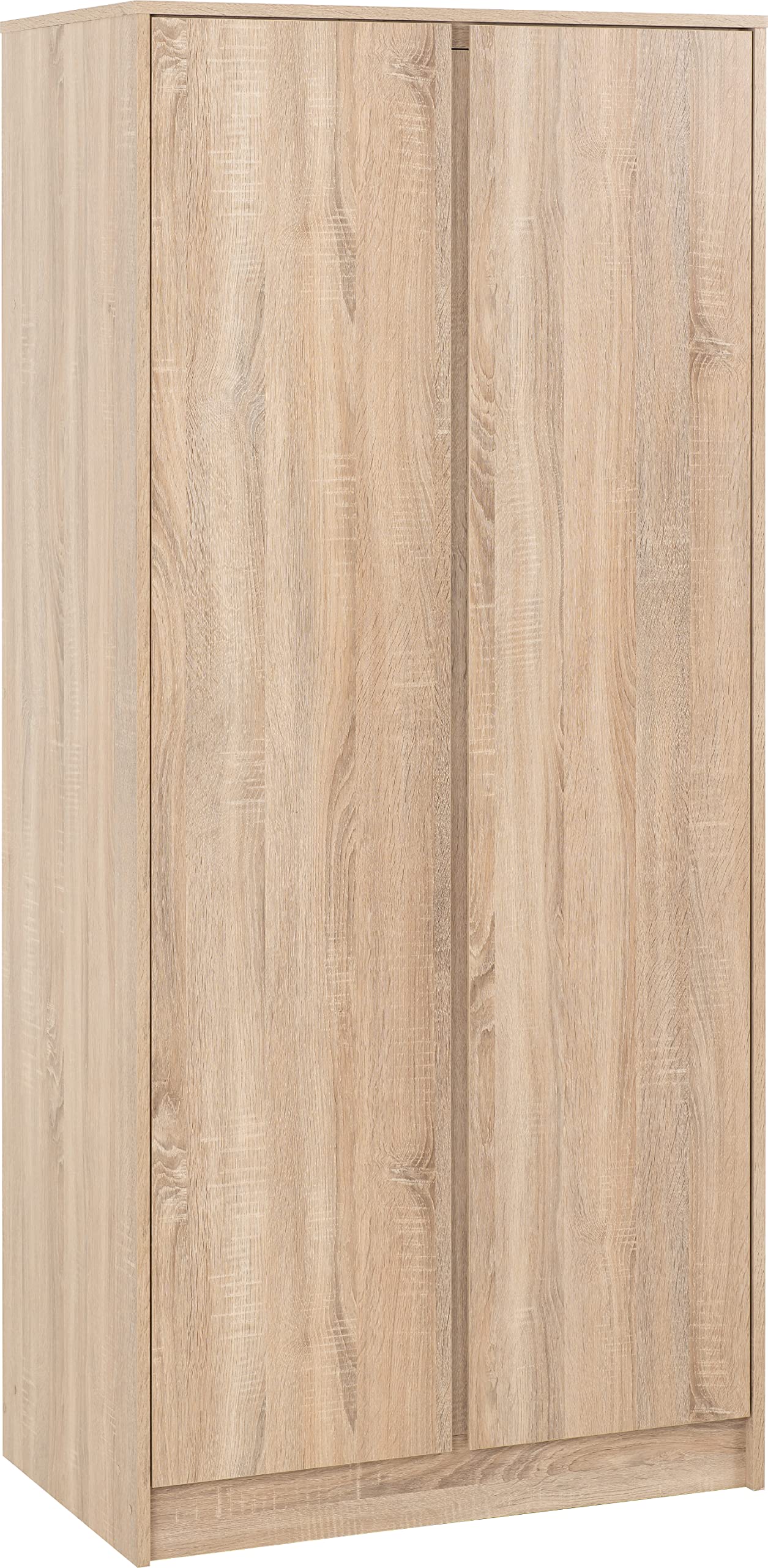 Seconique Malvern 2 Door Wardrobe - Sonoma Oak Effect, Brown - Modern Bedroom Furniture