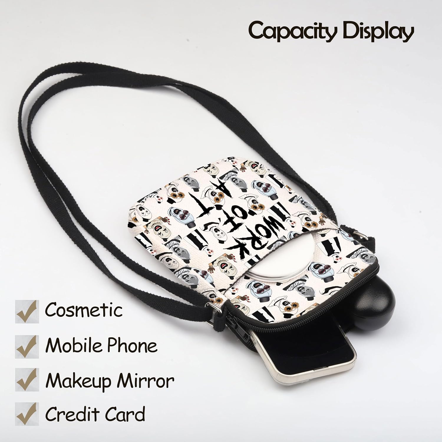 MNIGIU Horror Clown Crossbody Bag Scary Clown Lover Gift Clown Themed Shoulder Bag Horror Movie Fan Gift - Image 7