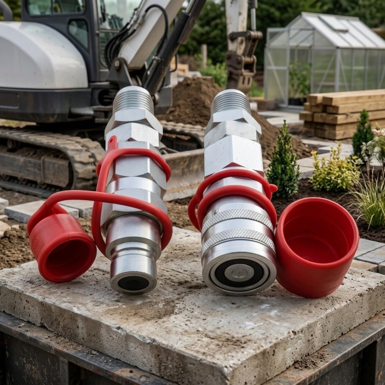 Flachkupplung Hydraulik Für Schnellkupplung Set ISO16028 Für Baumaschinen
