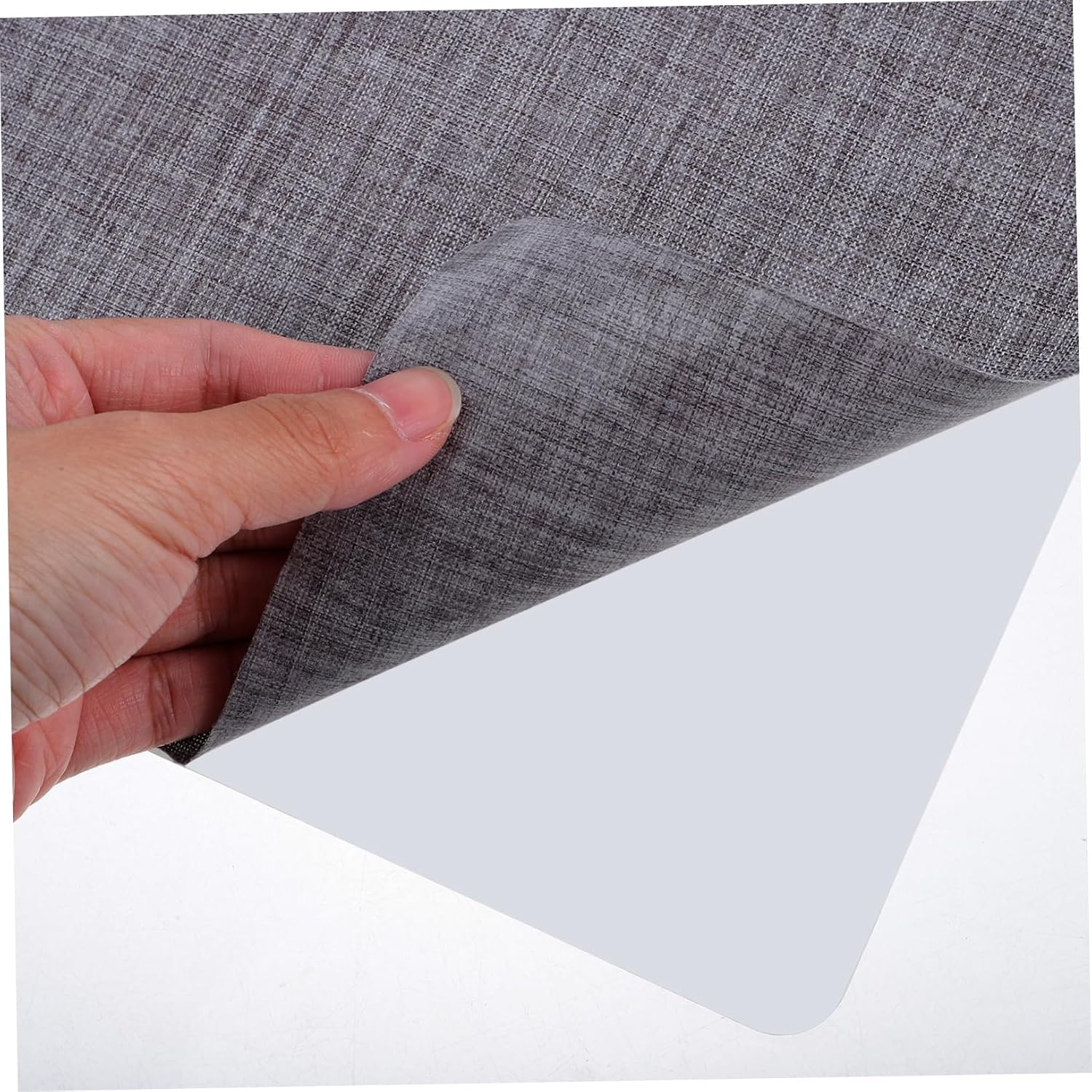 Angoily 2pcs Self-Adhesive Linen Fabric Patches for Furniture Repair Dark Grey Canvas Patch for Sofas Car Seats and Outdoor Use Quick Application No Sewing Required