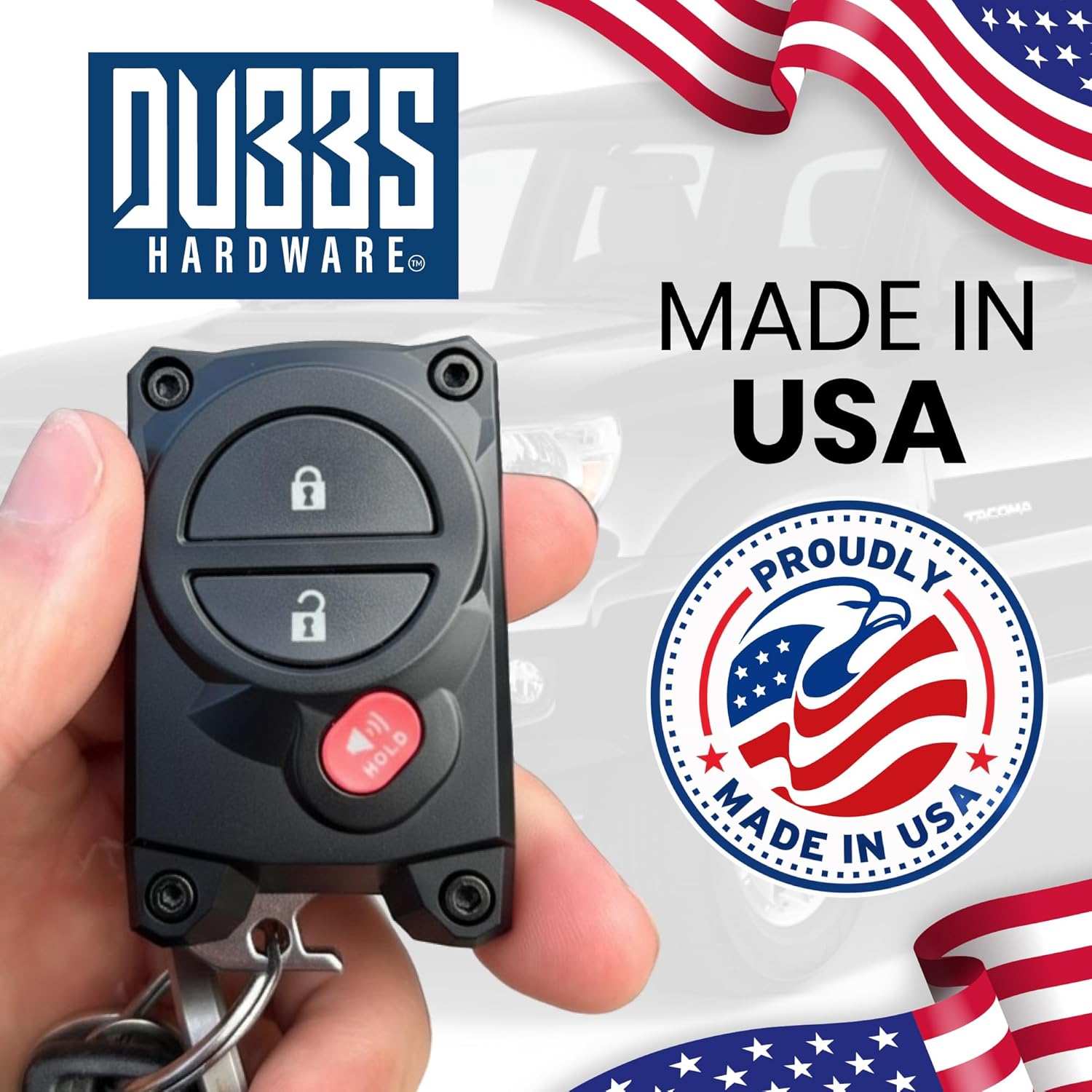for Toyota Key Fob Cover with Built-in Bottle Opener - Rugged Protective Shell for Tundra (2007-2017) & Tacoma (2005-2015) - Enhanced Grip & Durability - Key Fob Replacement Shell - Custom Colors