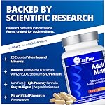 CanPrev Adulte Multi, 60 V-Caps 30-Day Approvisionnement - Non-OGM et sans gluten - Formule multivitamine et multiminérale à haute puissance - Sans fer - Facile à digérer - Vitamines et minéraux quotidiens complets