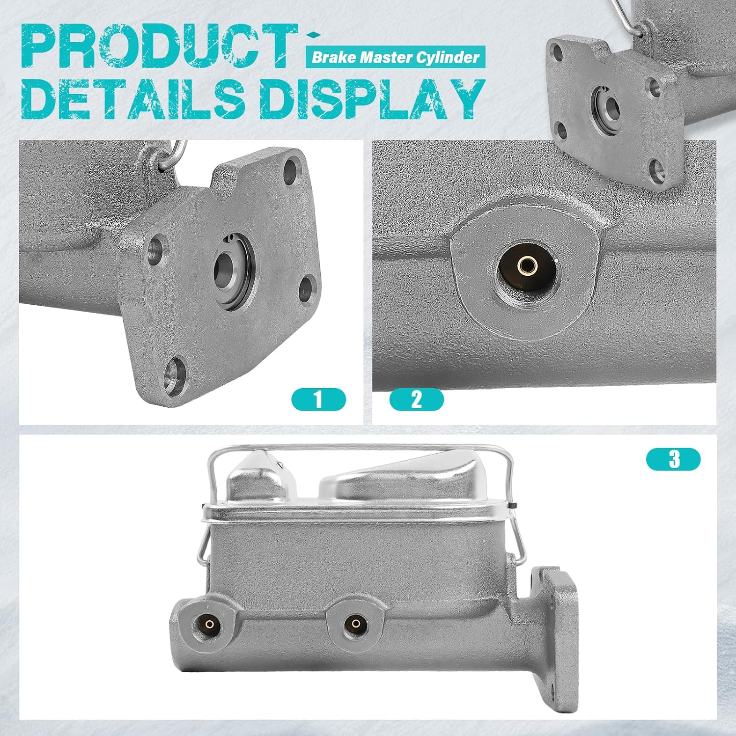 M75817 Brake Master Cylinder with Reservoir and Cap Fit for Dodge and Plymouth Vehicles Challenger, Charger, Coronet, Dart, Barracuda, Cuda, Duster, GTX, Road Runner, Satellite, Scamp