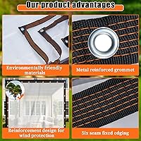 Vista 3 de ZYP 8x10 pies Lona resistente transparente impermeable para exteriores, cubierta de jardín a prueba de lluvia, lona de vinilo transparente