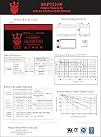 Vista 8 de Neptune - Batería SLA de repuesto para Ultratech Power Products original UT1213 12 V 1,3 Ah
