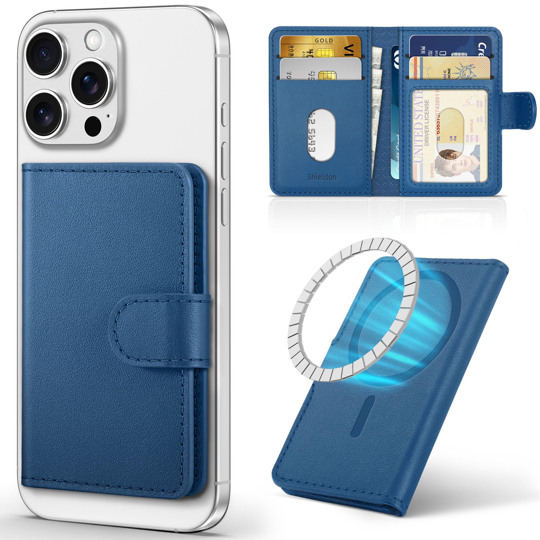 Amazon.co.jp: SHIELDON スマホカードケース 本革レザー 6枚