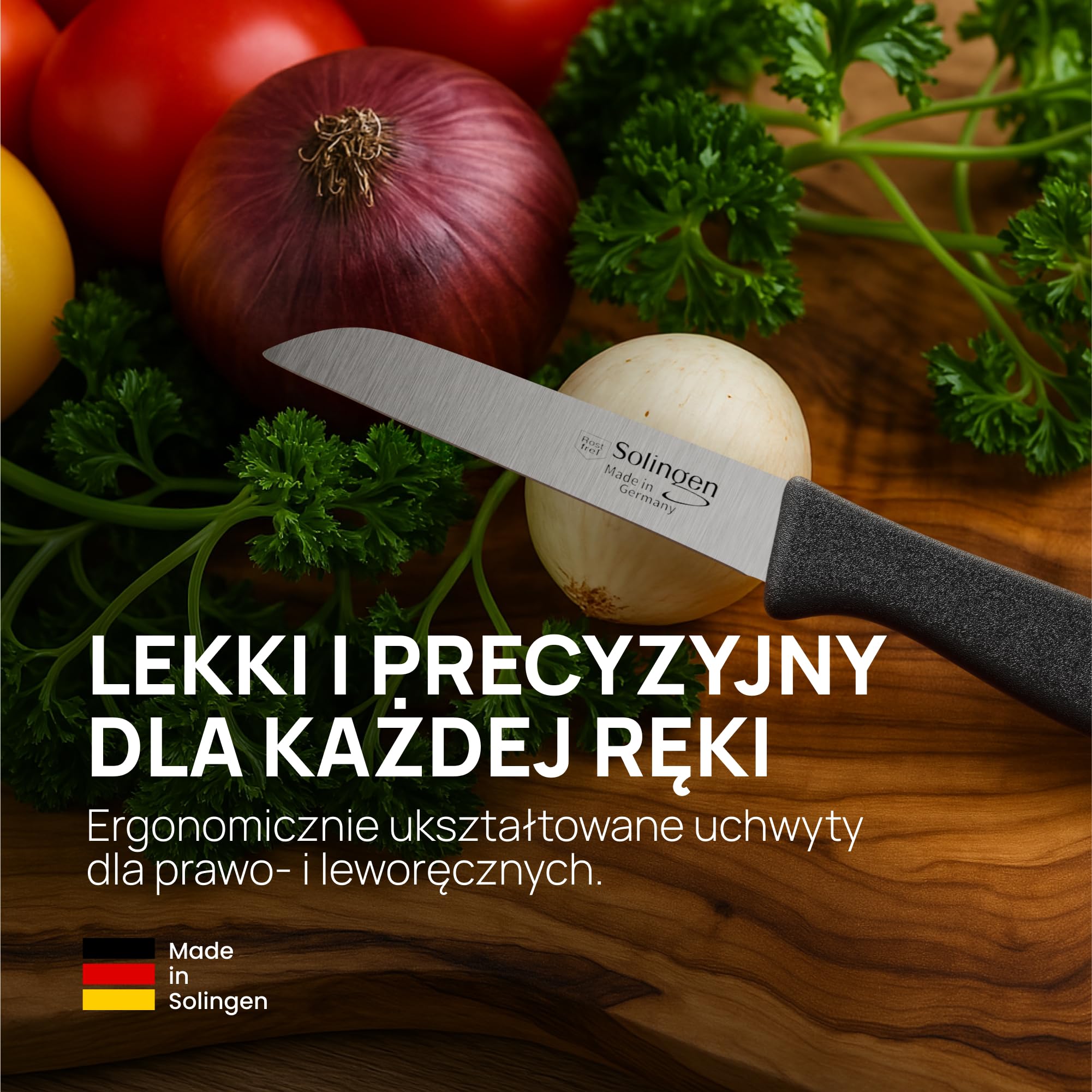 Schwertkrone® Nóż do obierania warzyw, owoców, mały, ostry, nóż do obierania ziemniaków, nóż uniwersalny, nierdzewny (2 x 3 prosty)