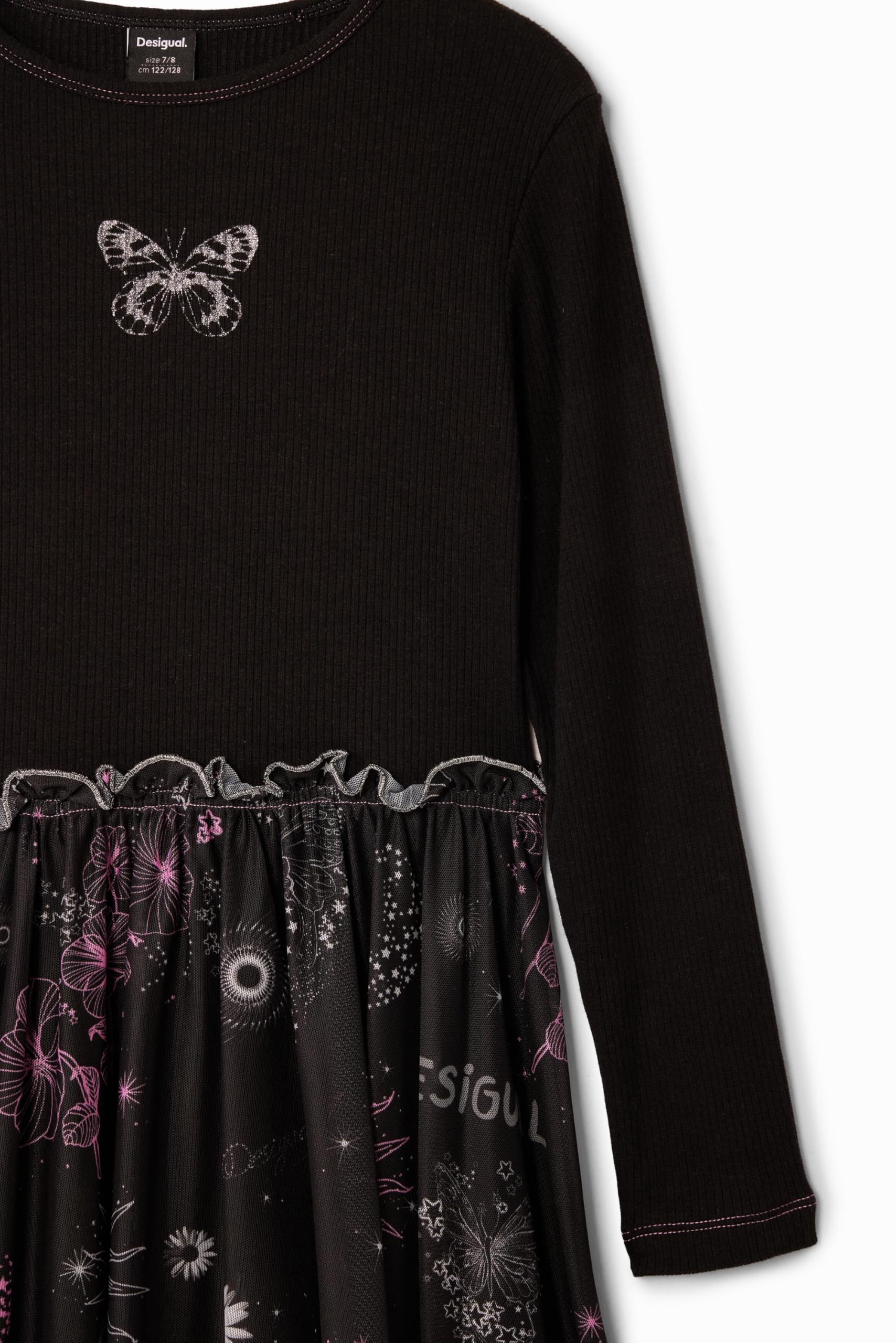 Desigual Mädchen Girl Knit Long Sleeve Dress