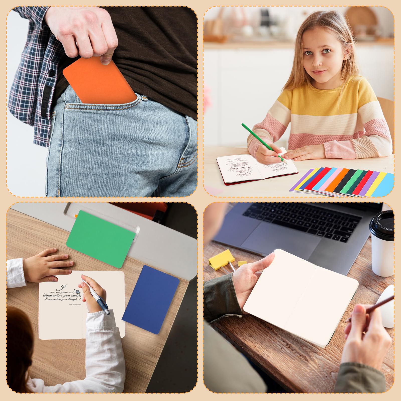 BESARME 60 sztuk mini notebooków luzem, pusty papier, mały kieszonkowy notatnik, mini szkicowniki, mały pamiętnik, notatniki dla uczniów, przybory szkolne, nagrody, klasa, wymiana prezentów, upominki