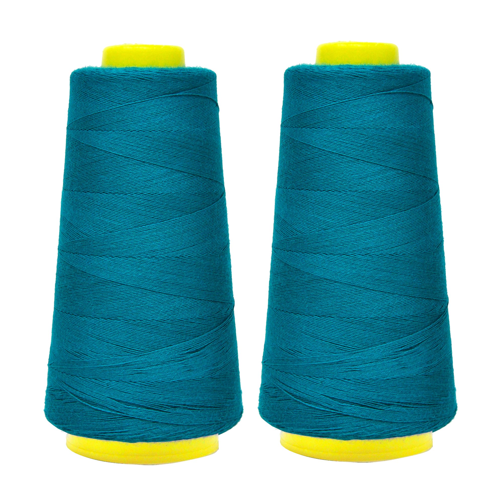 Mandala Crafts Teal Mercerized Cotton Thread Cones for Sewing Quilting