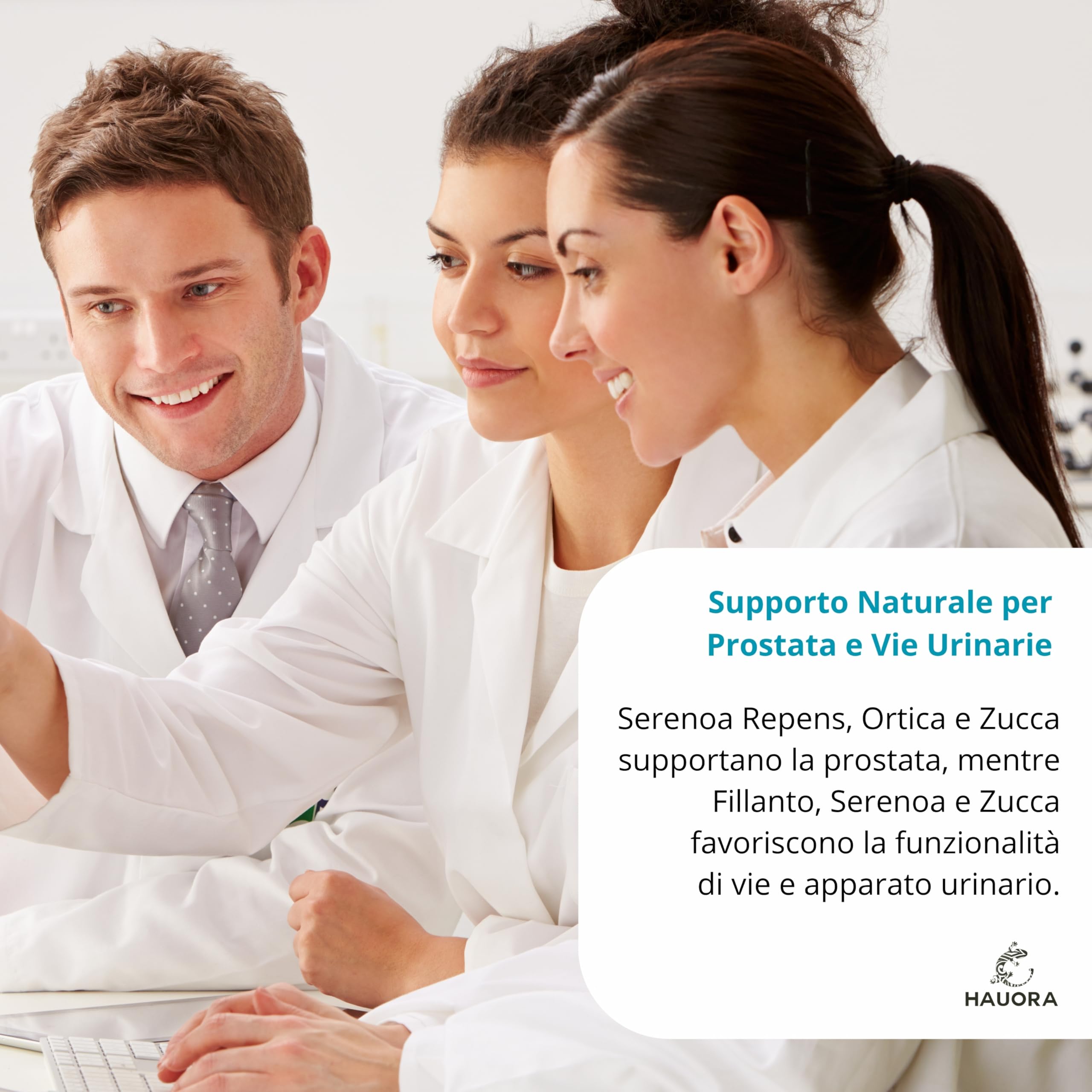 HauoraMed Repeurex Serenoa Repens Prostata Integratore e Vie Urinarie, 30 Compresse da 1,1g, con Saw Palmetto, Fillanto, Pygeum, Ortica e Zucca