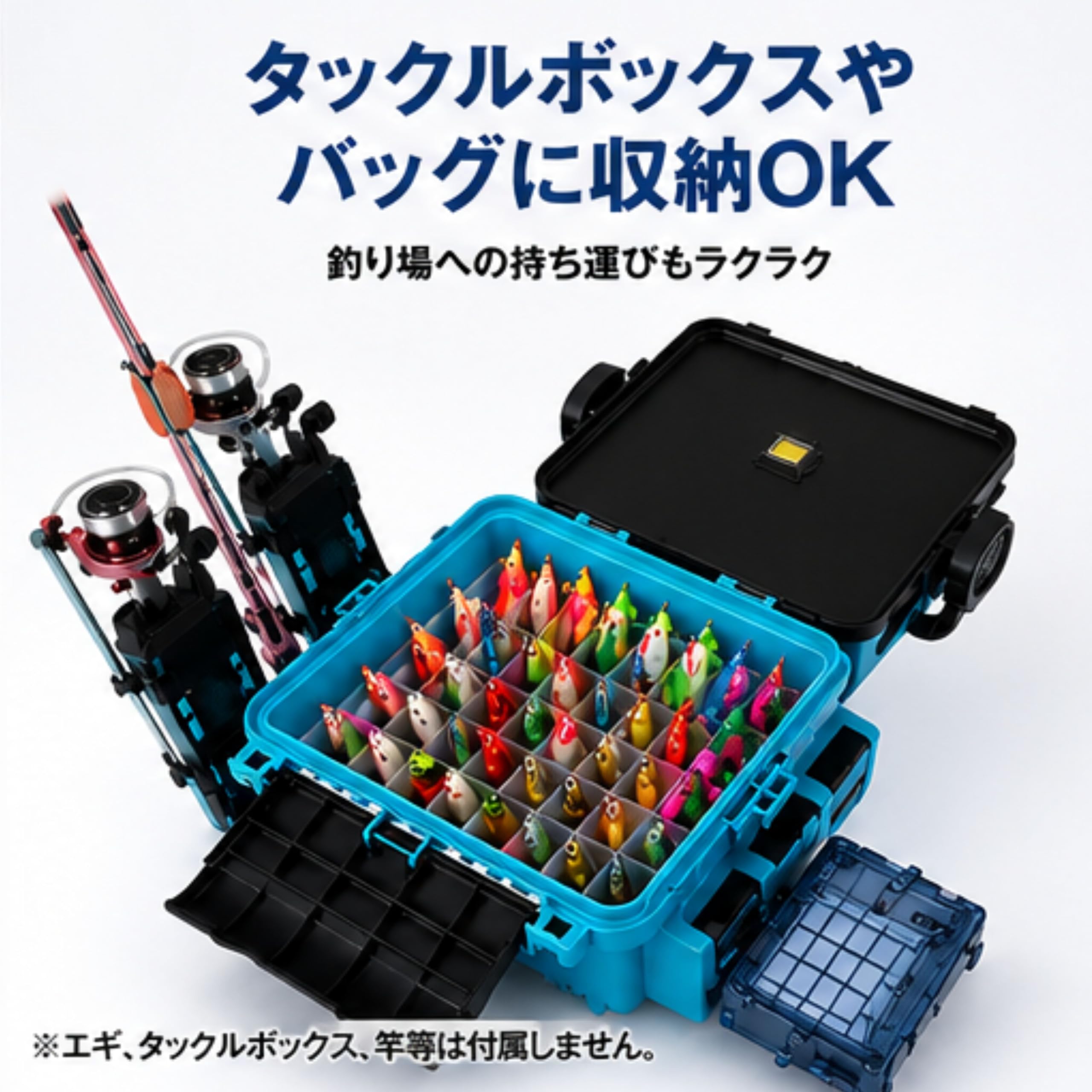 Amazon.co.jp: エギストッカー 40本収納 エギケース ジグケース 水抜き