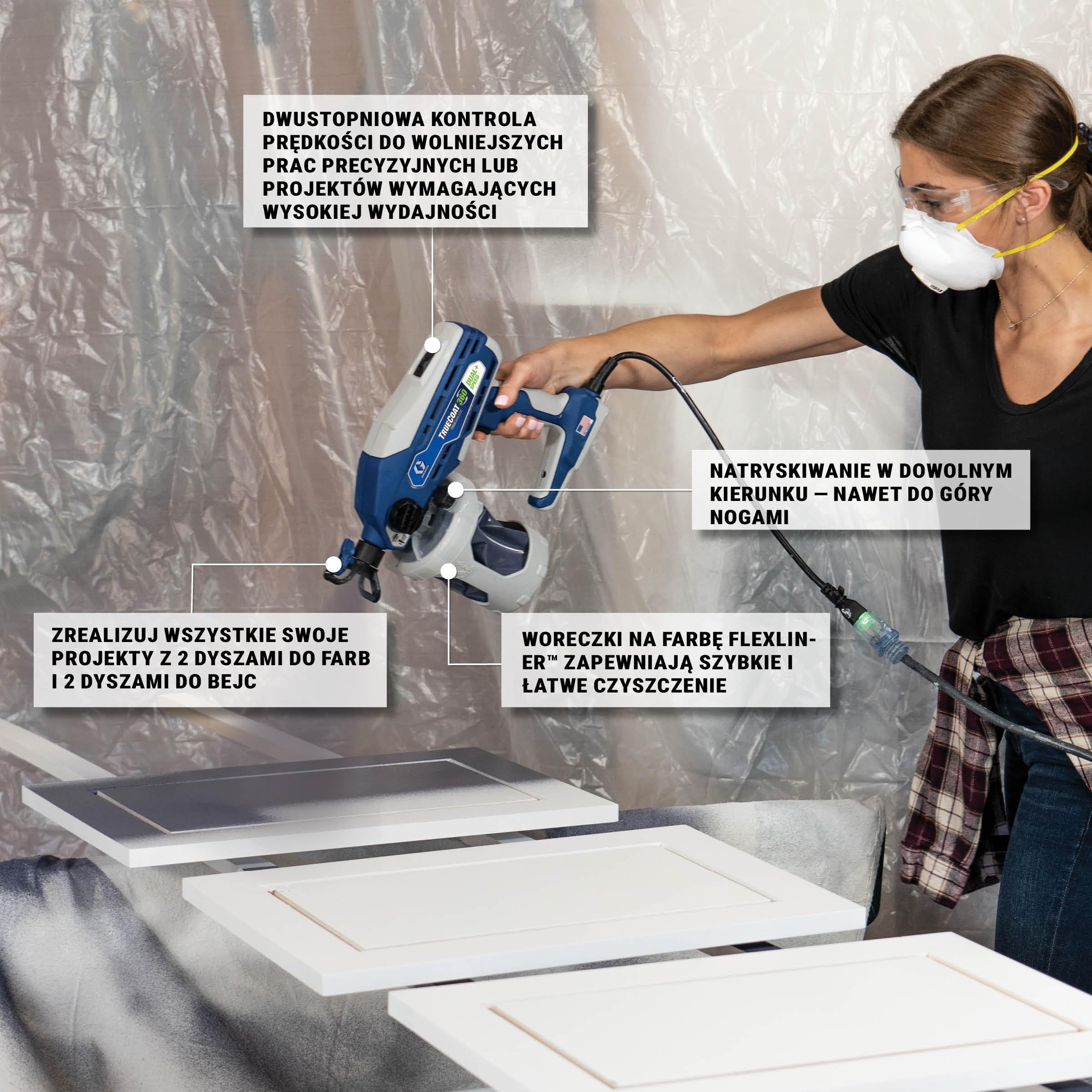 Magnum by Graco 26D520 TrueCoat 360 Dual Speed - Ręczne, przewodowe Airless system natryskowy, Model UE, użytku domowego, do małych dekoratorskich projektów (maks. ciśnienie 138 bar)