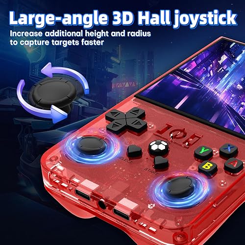 Miniatura 4 de R36MAX - Consola de juegos de mano retro, consola de juegos retro de 4.0 pulgadas con memoria de 64 GB, consola portátil de videojuegos retro,