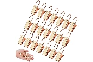 JANYUN Mini Heavy-Duty Gold Clips for Picture Display
