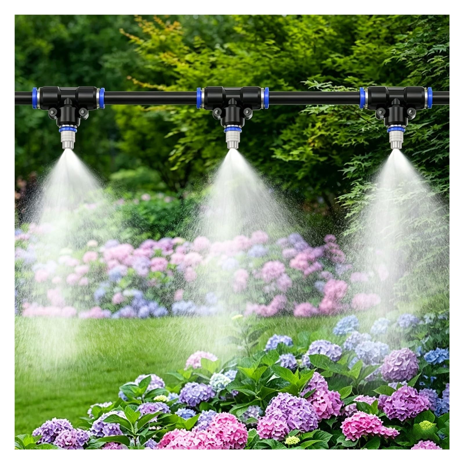 Kit Irrigazione A Goccia Per Esterni, Set Irrigazione Orto Da Patio | Cortile, Giardino, Prato, Patio, Terrazza, Serra, Irrigazione Delle Piante, Nebbia Rinfrescante(30m/1181in/98.4ft)
