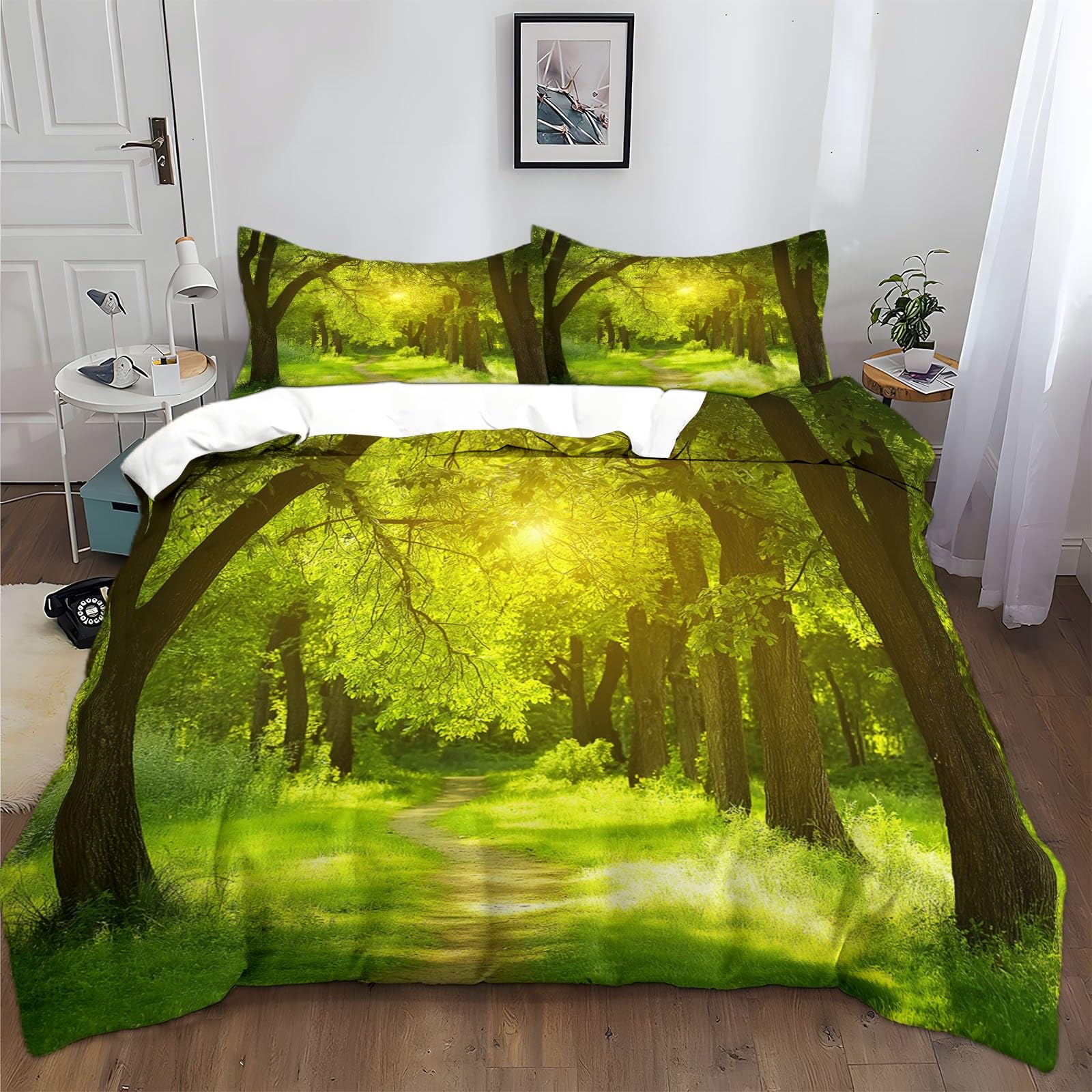Housse de couette 220x240 facile à enfiler avec zip parure de lit 2 personnes