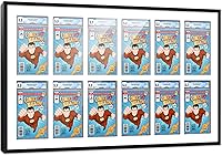 Vista 18 de Poster Palooza Marco de cómic con paspartú para 2 cómics CGC, CBCS o PGX Graded Comics – Marco de cómic negro para cómics de 8.125 x 13 pulgadas