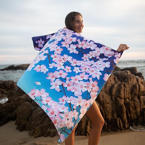 Miniatura 3 de Elite Trend Toalla de secado rápido extra grande de 78 x 35 pulgadas, toalla de playa de microfibra, perfecta para la playa, viajes, natación,