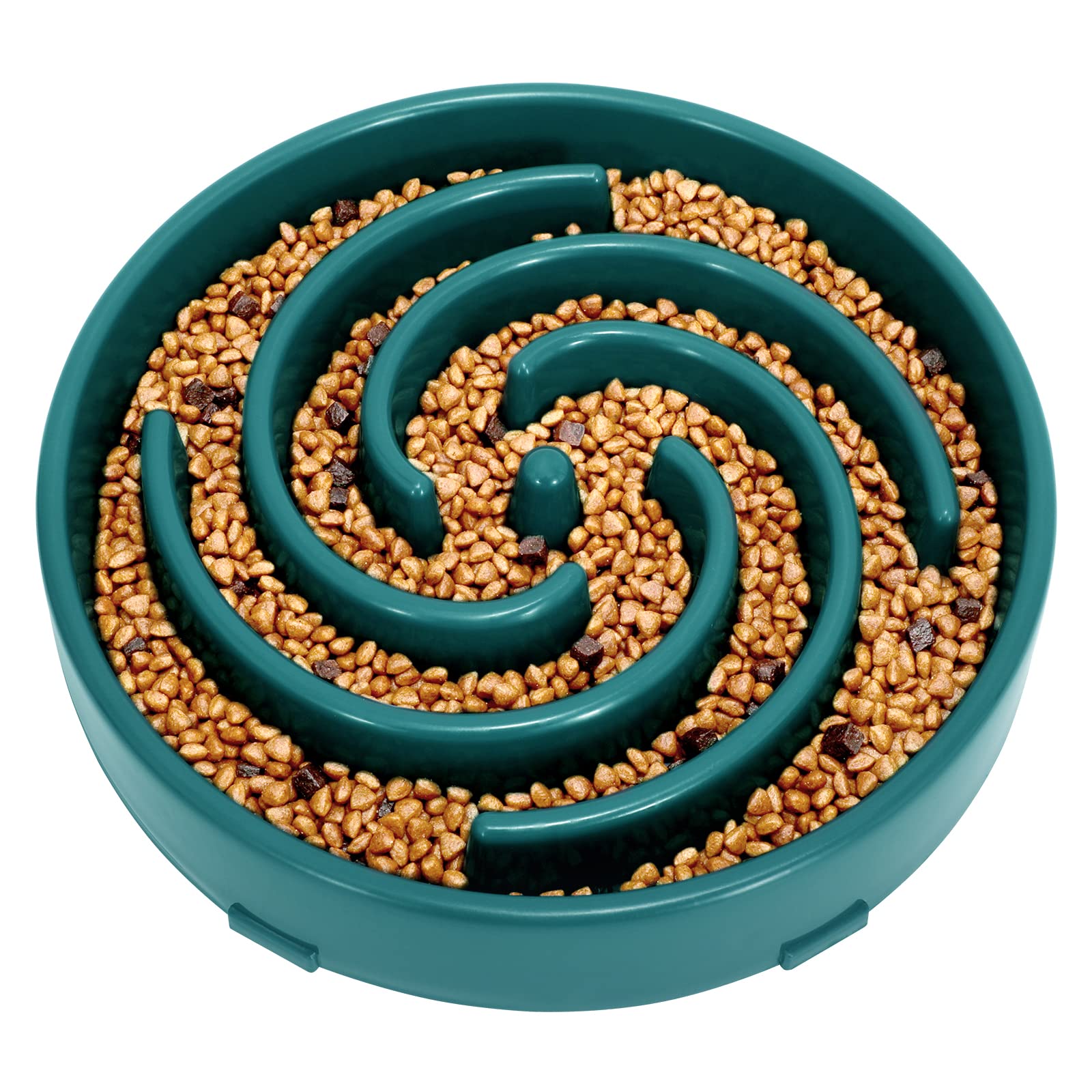 LEACOOLKEY Large Slow Feeder Dog Bowl,Maze Interactive Slow Eating Feeder Bowls, Anti Gulping Healthy Eating,Stop Bloat Pet Slow Down Feeding Dishes for Medium/Big Dogs, Dark Green