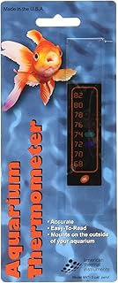 Amer Thermal Instruments Liquid Crystal Vertical Aquarium Thermometer, Small