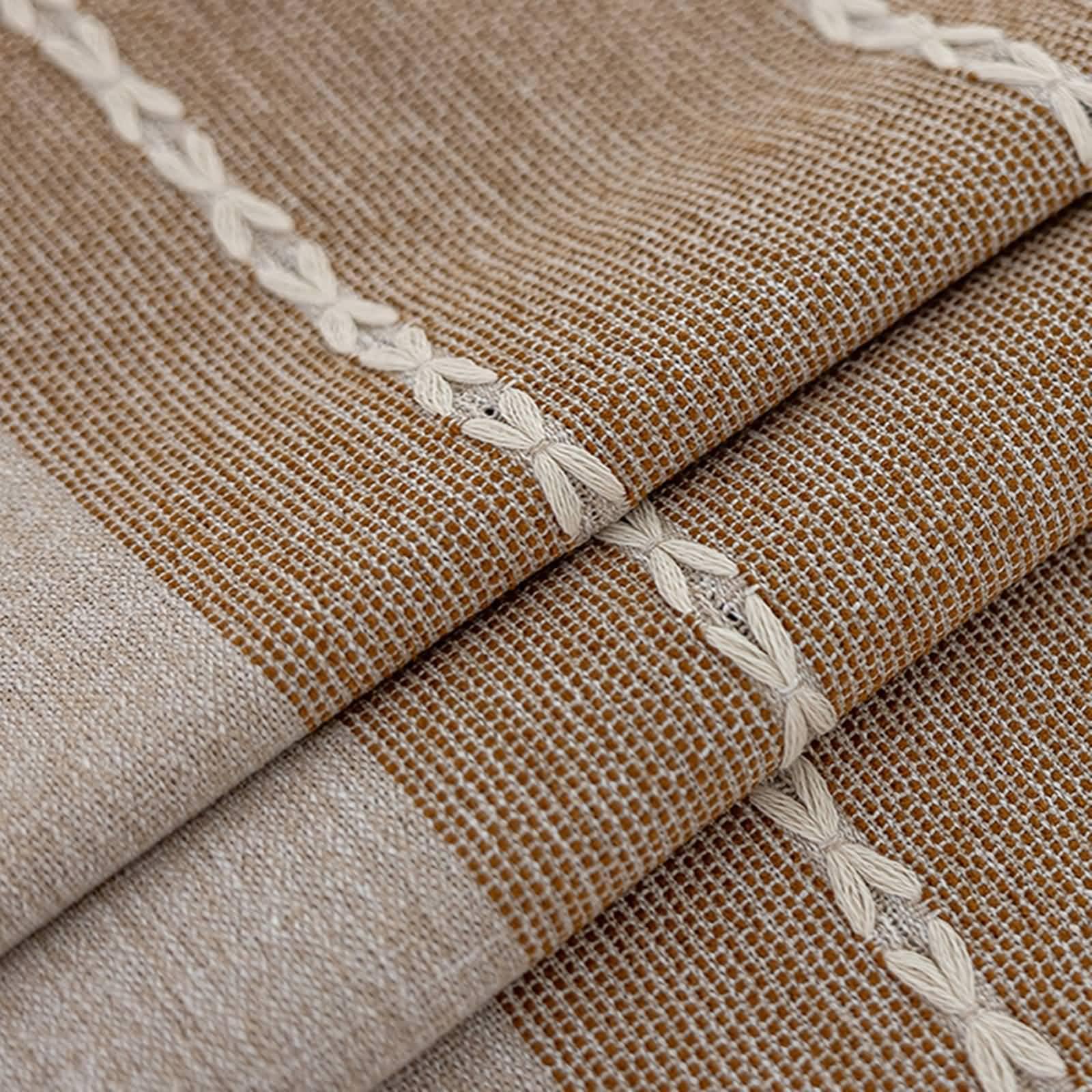 Tovaglia Antimacchia Quadrata Poliestere, Kaki Marrone, 140x140CM