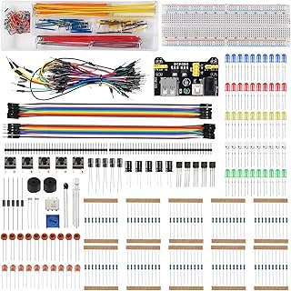 DIANN Electronics Component Basic Starter Kit with Power Supply Module, Jumper Wire,Precision Potentiometer,830 tie-Points...