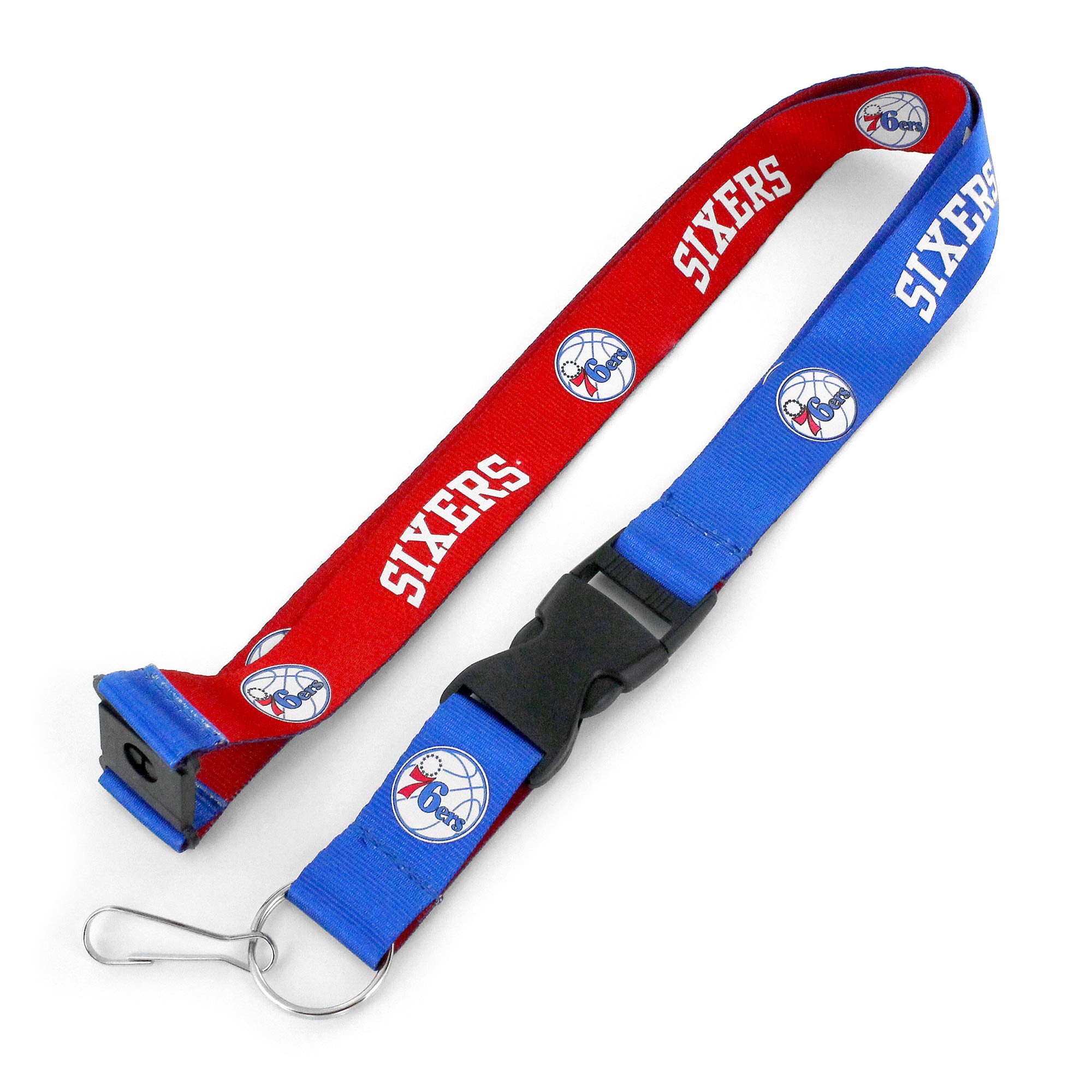 aminco NBA Philadelphia 76ers Reversible LanyardReversible Lanyard, Blue/Red, 6