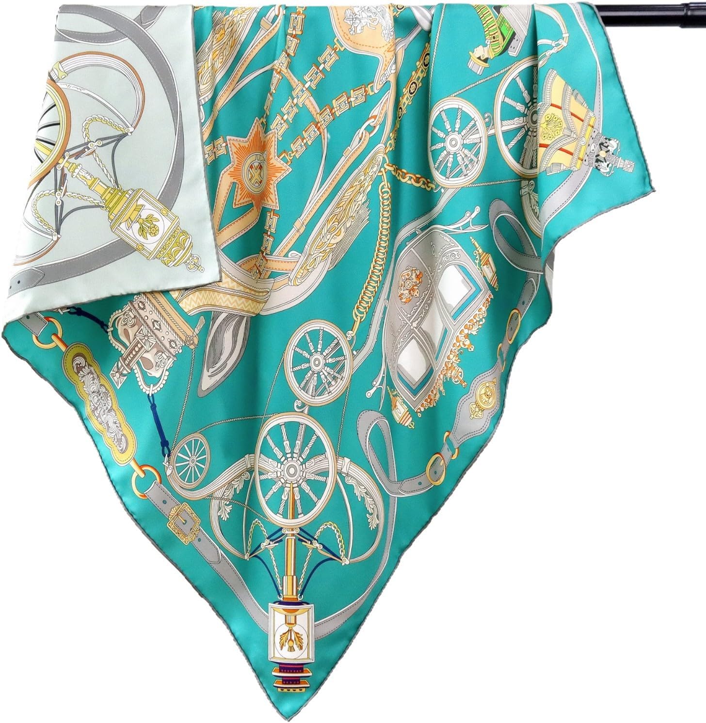 Women's Pure Mulberry 100% Silk Square Scarf,36 Inches Wraps,Large Silk Scarf,Double-Sided Print, Gift Packed