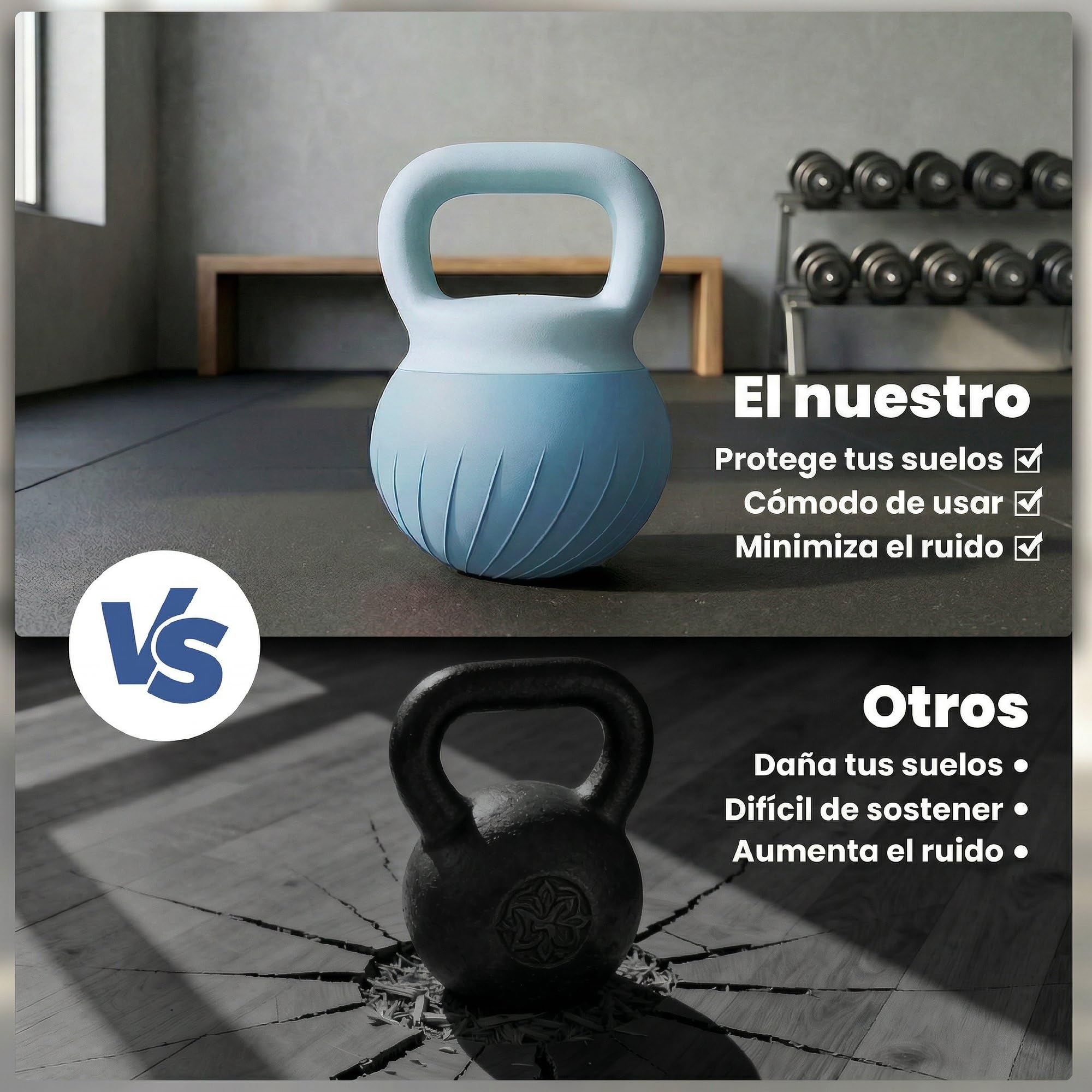 SPORTNOW Pesa Rusa 8 kg, Soft Kettlebell Relleno de Arena Metálica y Mango Antideslizante, para Entrenamiento Culturismo en Casa, Gimnasio, Azul Claro