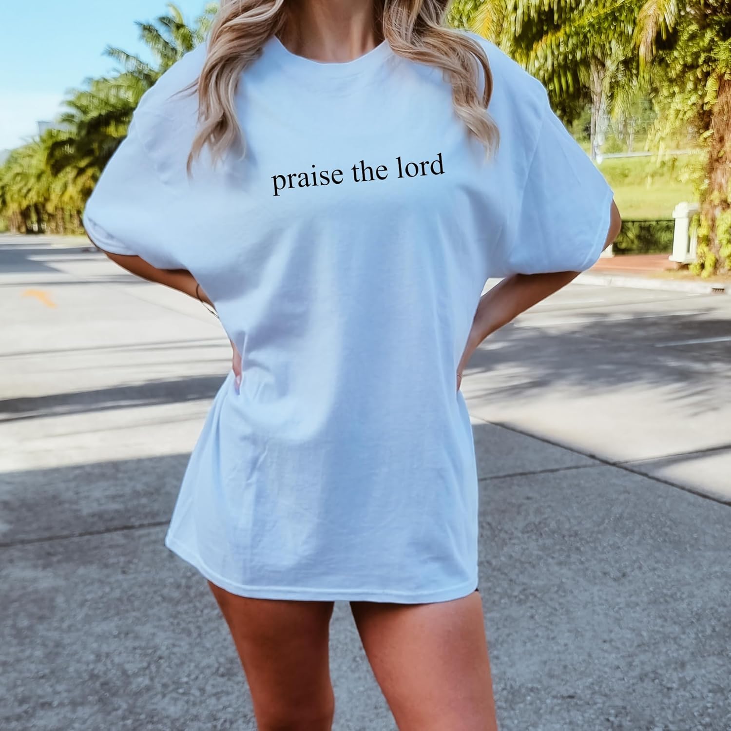 Praise The Lord Shirt, D293 White - Image 2