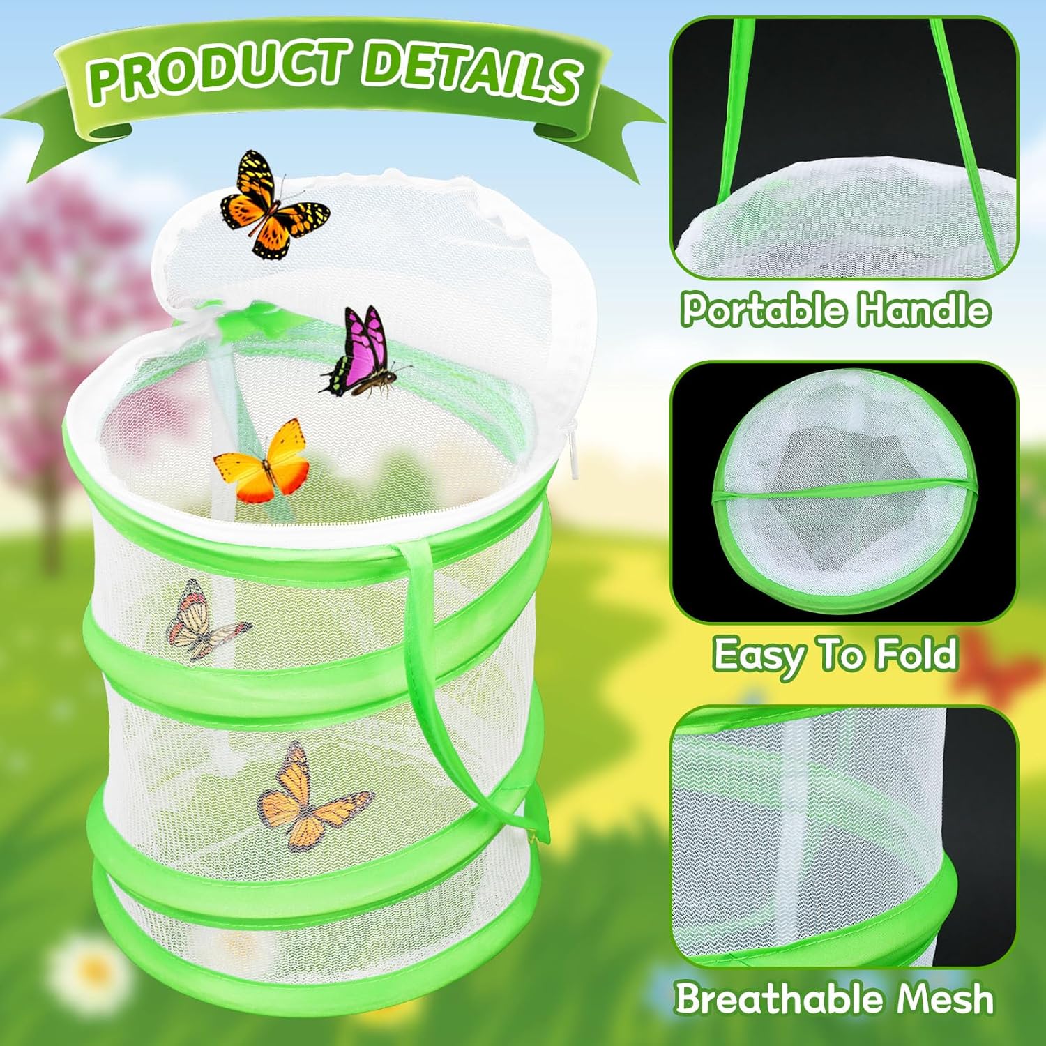 DECYOOL 7 Piece Insect Catcher Kit, Complete Explorer Set with Storage Box, Outdoor Butterfly Catching for Nature Exploration Camping Adventure